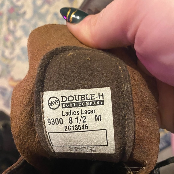 Double H women’s leather lace up boots size 8.5US - Picture 3 of 4